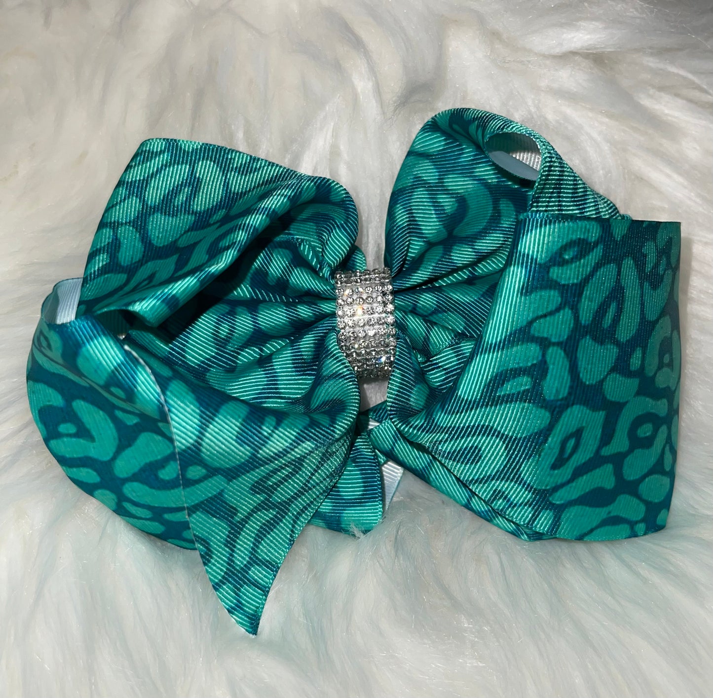 Leopard Turquoise Bow